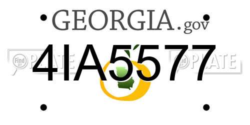 4IA5577 Georgia License Plate