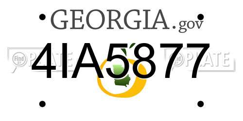 4IA5877 Georgia License Plate