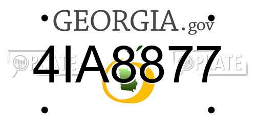 4IA8877 Georgia License Plate