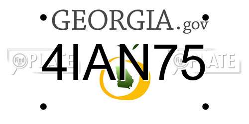 4IAN75 Georgia License Plate