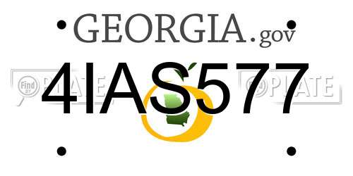 4IAS577 Georgia License Plate