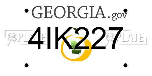4IK227 Georgia License Plate