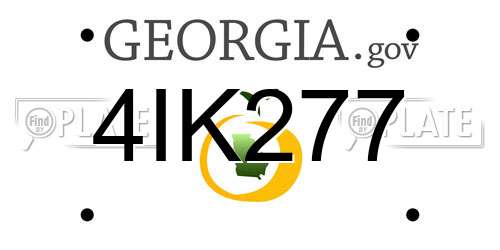 4IK277 Georgia License Plate