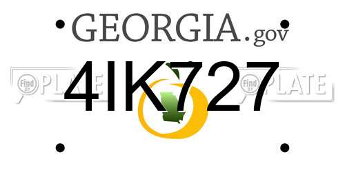 4IK727 Georgia License Plate