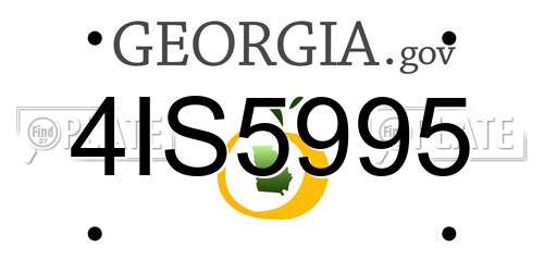 4IS5995 Georgia License Plate