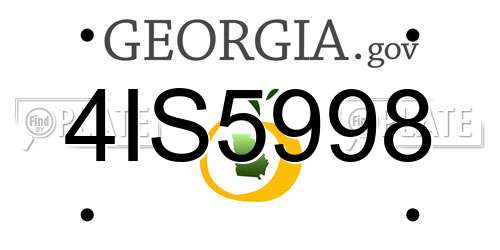4IS5998 Georgia License Plate