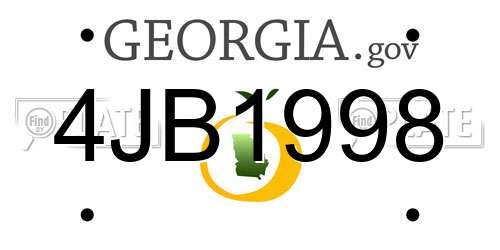 4JB1998 Georgia License Plate