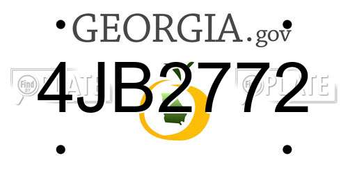 4JB2772 Georgia License Plate