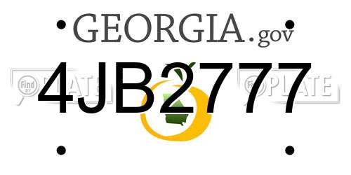 4JB2777 Georgia License Plate