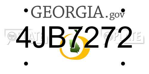 4JB7272 Georgia License Plate