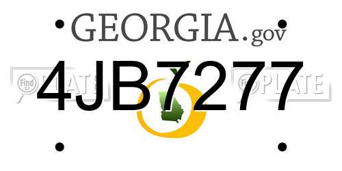 4JB7277 Georgia License Plate