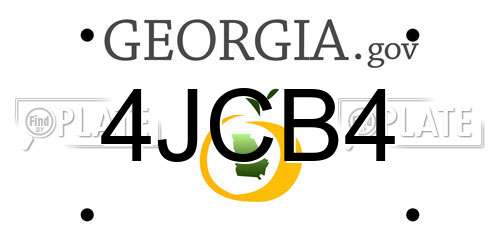 4JCB4 Georgia License Plate