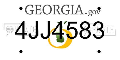 4JJ4583 Georgia License Plate