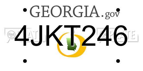 4JKT246 Georgia License Plate