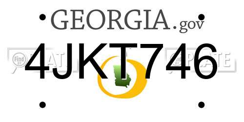 4JKT746 Georgia License Plate