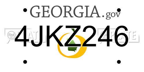 4JKZ246 Georgia License Plate