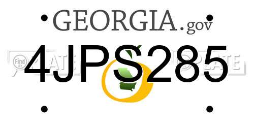 4JPS285 Georgia License Plate