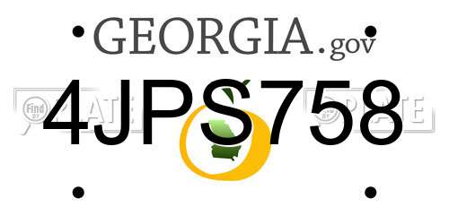 4JPS758 Georgia License Plate