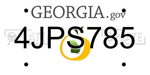 4JPS785 Georgia License Plate