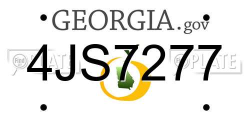 4JS7277 Georgia License Plate