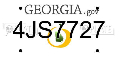 4JS7727 Georgia License Plate
