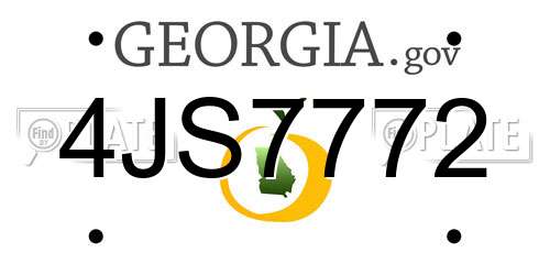 4JS7772 Georgia License Plate