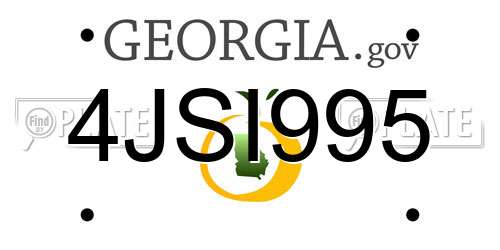 4JSI995 Georgia License Plate