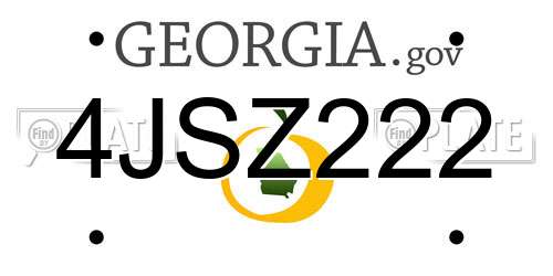4JSZ222 Georgia License Plate