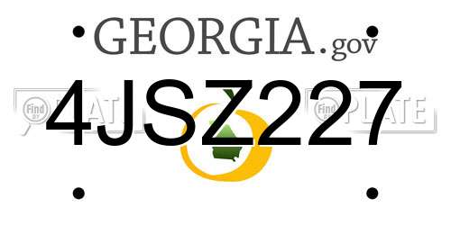 4JSZ227 Georgia License Plate