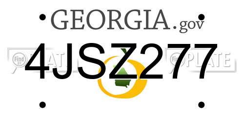 4JSZ277 Georgia License Plate