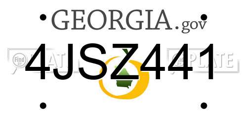 4JSZ441 Georgia License Plate