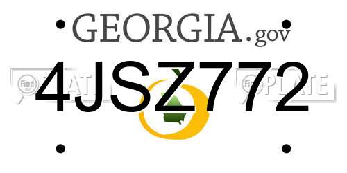 4JSZ772 Georgia License Plate