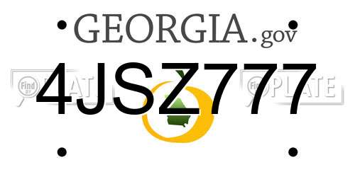 4JSZ777 Georgia License Plate