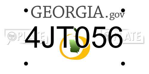 4JT056 Georgia License Plate