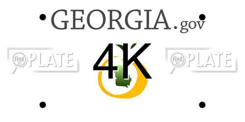 4K Georgia License Plate