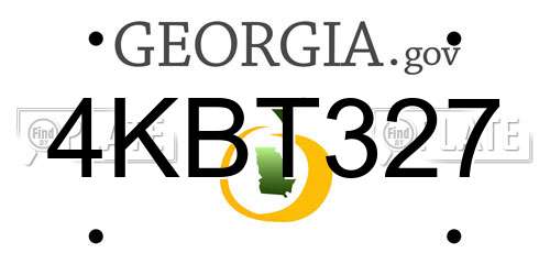 4KBT327 Georgia License Plate