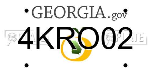 4KRO02 Georgia License Plate