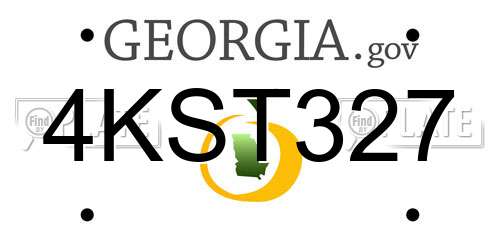 4KST327 Georgia License Plate