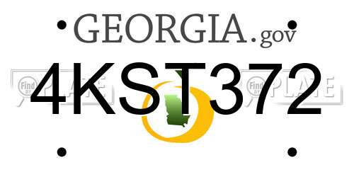 4KST372 Georgia License Plate
