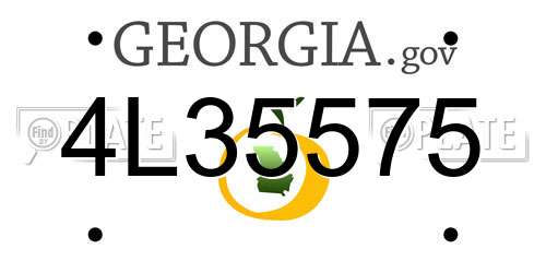 4L35575 Georgia License Plate