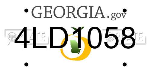 4LD1058 Georgia License Plate