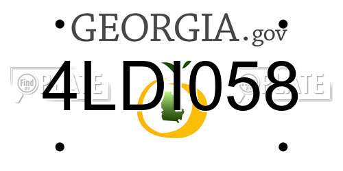 4LDI058 Georgia License Plate
