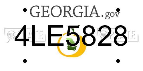 4LE5828 Georgia License Plate