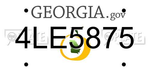 4LE5875 Georgia License Plate