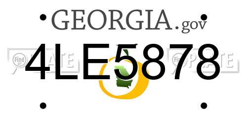 4LE5878 Georgia License Plate