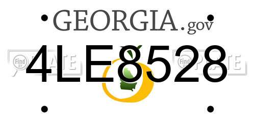 4LE8528 Georgia License Plate