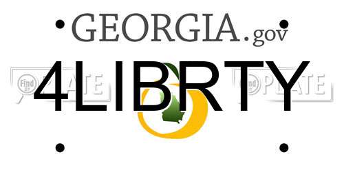 4LIBRTY Georgia License Plate