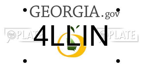 4LLIN Georgia License Plate