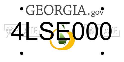 4LSE000 Georgia License Plate