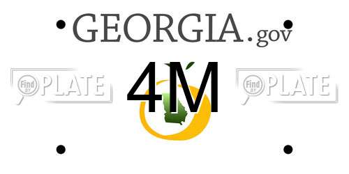 4M Georgia License Plate